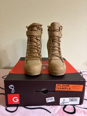 G by Guess Dark Natural Lace-Up Platform Ankle Boots